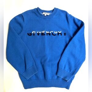 Givenchy Kids Vibrant Blue Crewneck Sweater